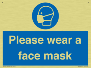 Please wear a face mask